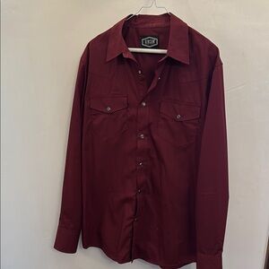 Burgundy Button-Up Shirt